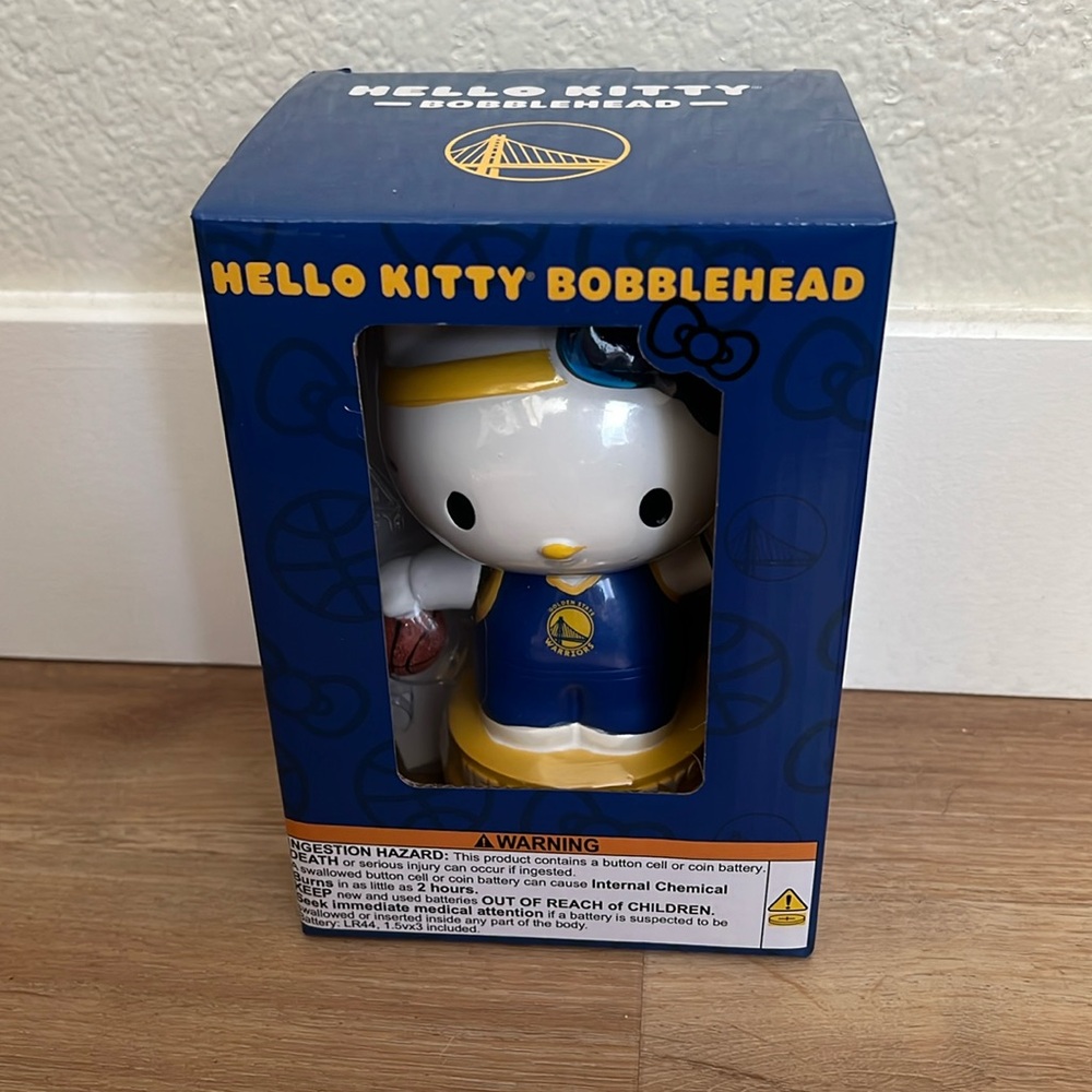 NWT Warriors Hello Kitty Bobblehead